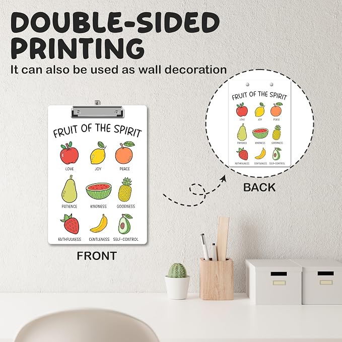 APIILVPQ Fruits Clipboard，Bible Verse Clipboards - Image 3