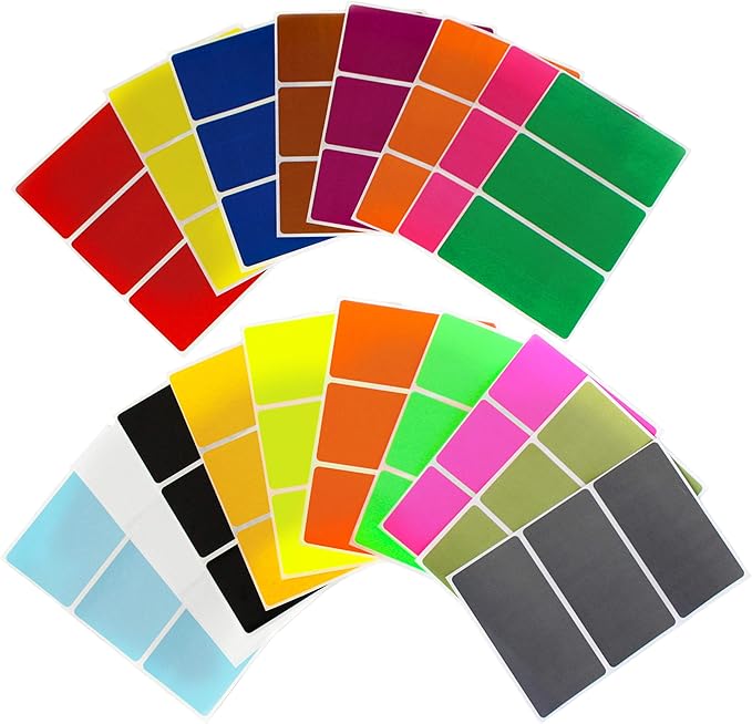 Royal Green Rectangular Stickers Color-Coding Labels by RoyalGreen
