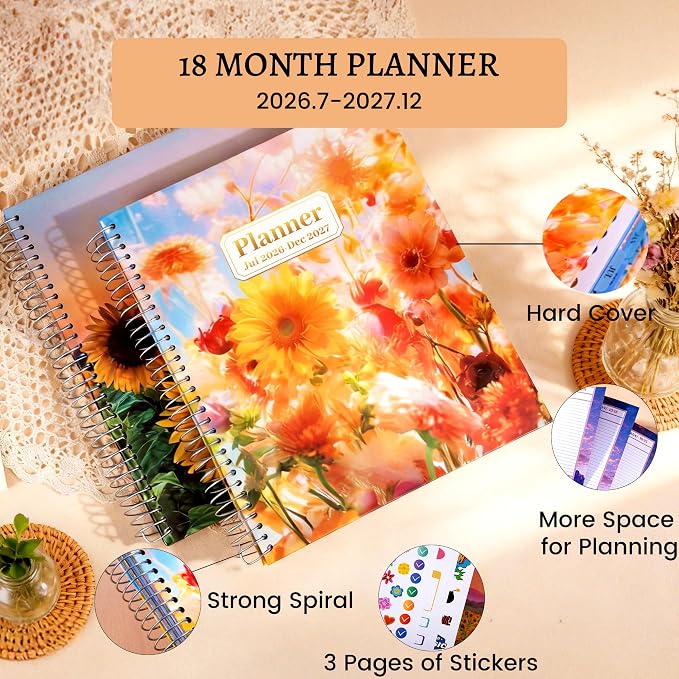CAGIE Planner 2026-2027 18 Month July 2026-Dec 2027 Hourly Daily Calendar - Image 2