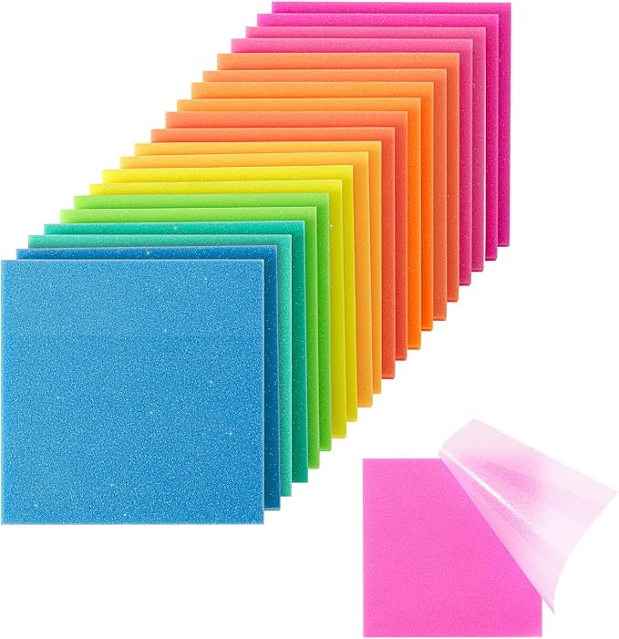 Mr. Pen- Transparent Glitter Sticky Notes, 20 Pads, 1000 Sheets | Glitter by MrPen