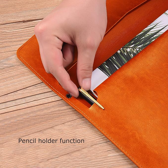 PU Leather A4 File Folder Document Holder Envelope Folder Case - Image 4
