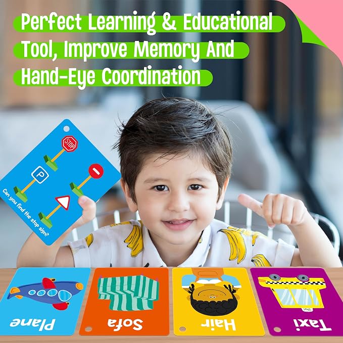 110 PCS Sight Word Flashcards, Double Sided Cards- Alphabet, Home Object - Image 5