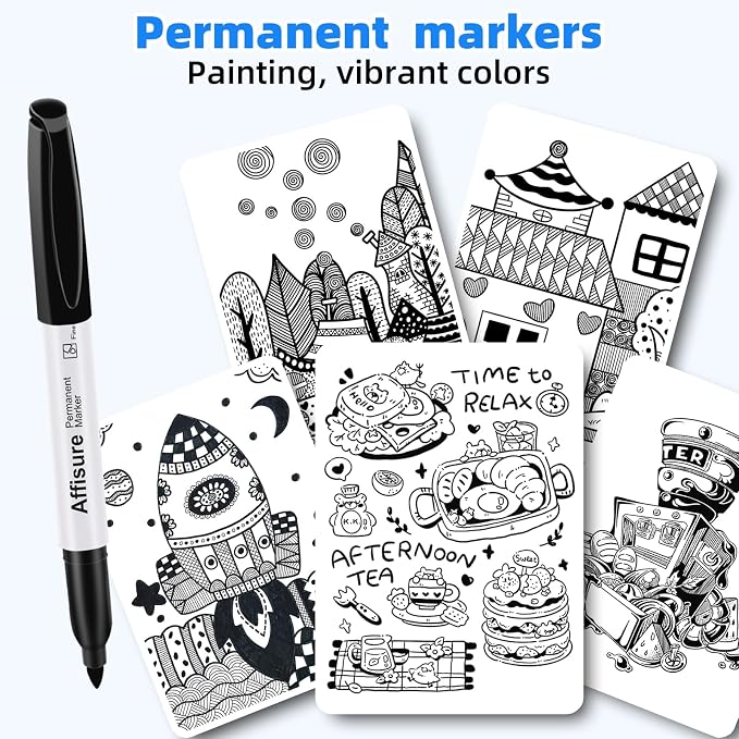 Permanent markers, 60 packs permanent markers bulk, quick drying in one second - Image 10