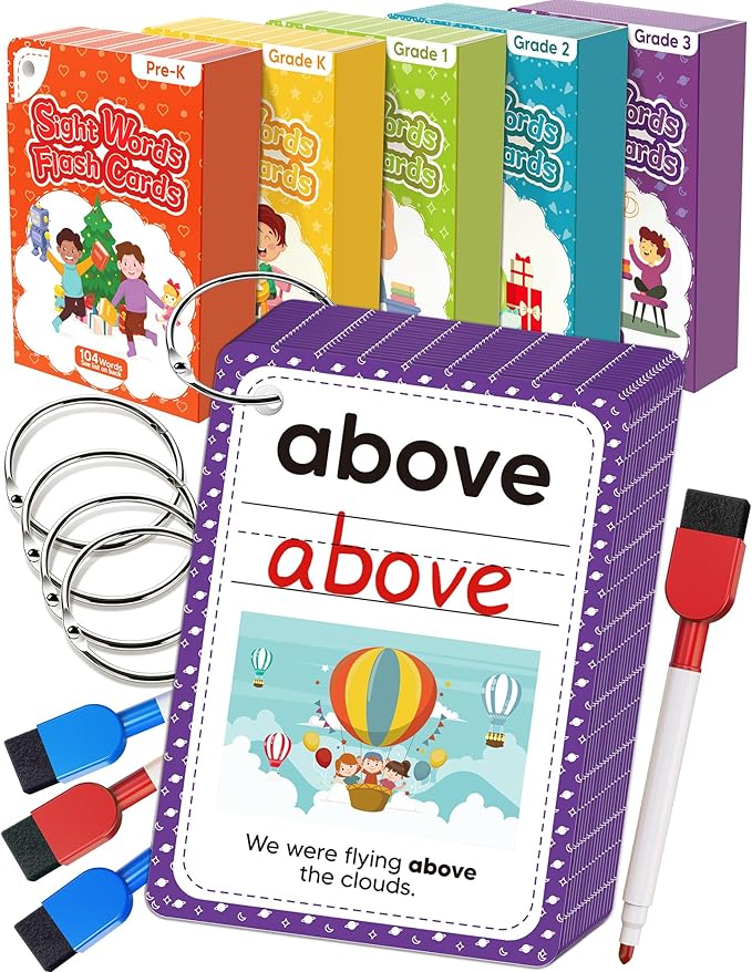 520 Sight Words Flash Cards Kindergarten, Dolch & Fry Sight Word Reading by GaguleToys