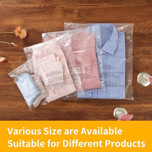 iMailer - 100 Count - 13" x 15" Clear Plastic Poly Bags - Image 5