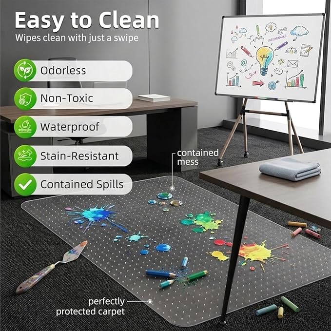 Office Chair Mat for Carpets, 2 Pack 36" x 48" Chair Mat, Slip Resistant Heavy - Image 3