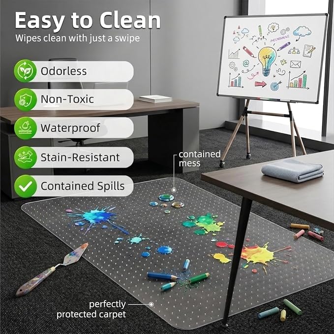 Lebata Office Chair Mat for Carpet Floor, Slip Resistant Heavy Duty Under Desk - Image 6