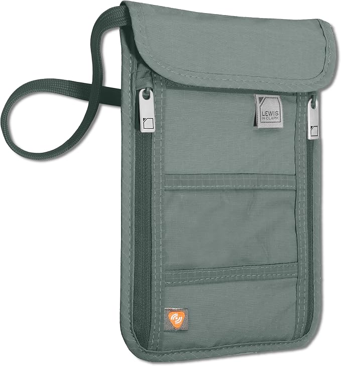 Lewis N. Clark Stash Neck Travel Wallet, RFID Blocking Passport Holder by LewisNClark
