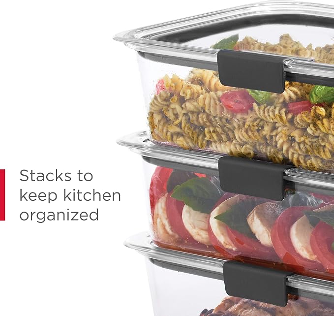 Rubbermaid Brilliance Food Storage Containers, 14 Piece Plastic Containers - Image 6