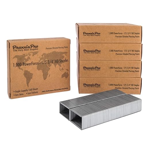 PowerForce-175 Heavy Duty Staples Refill, 3/4" Leg Length by PraxxisPro