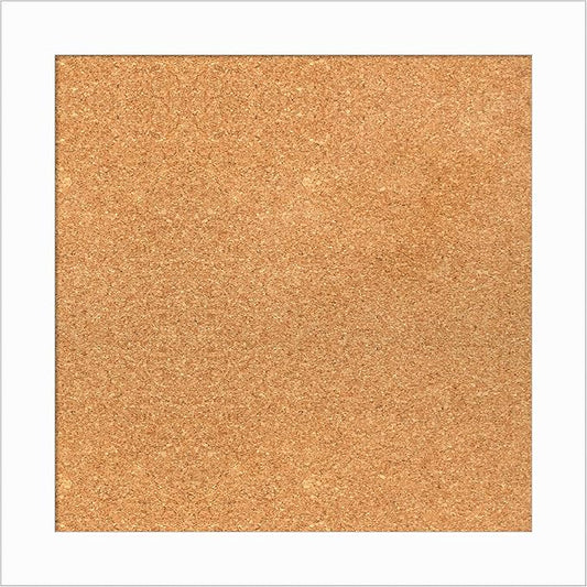 Amanti Art Natural Cork Board for Wall, 21x21 Vision Board with White Frame, Small Corkboard Office Decor for Home Organization, Casual Corkboard Pinboard to Display Items for Home Organization in-DeskLoop Office