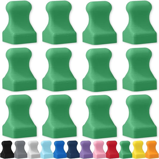 Glassboard Studio MiniPawn Magnet - Strong Neodymium Rare Earth Magnets for Fridge, Whiteboard, Locker & Magnetic Glassboards - Crafting & Office Use - Strong Fridge Magnets (Spring Green, 12)-DeskLoop Office