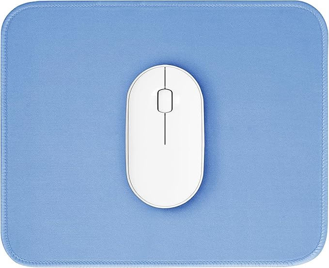 Blue Mouse Pad, 10.2 x 8.2 Inch, 3mm Thick, Ultra-Smooth, Waterproof, Suitable by ZYAOTWQZ
