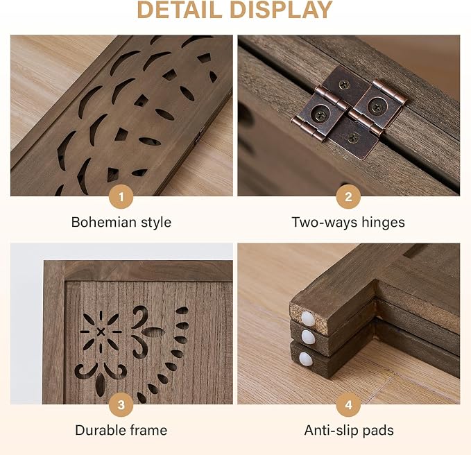 66.9Inch Wooden Room Partition - Image 4