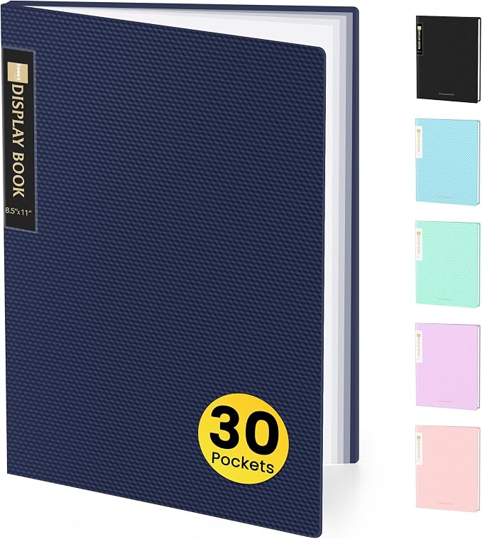 Sooez Binder with Plastic Sleeves 18-Pocket, Displays 36 Pages, 8.5x11 by Sooez