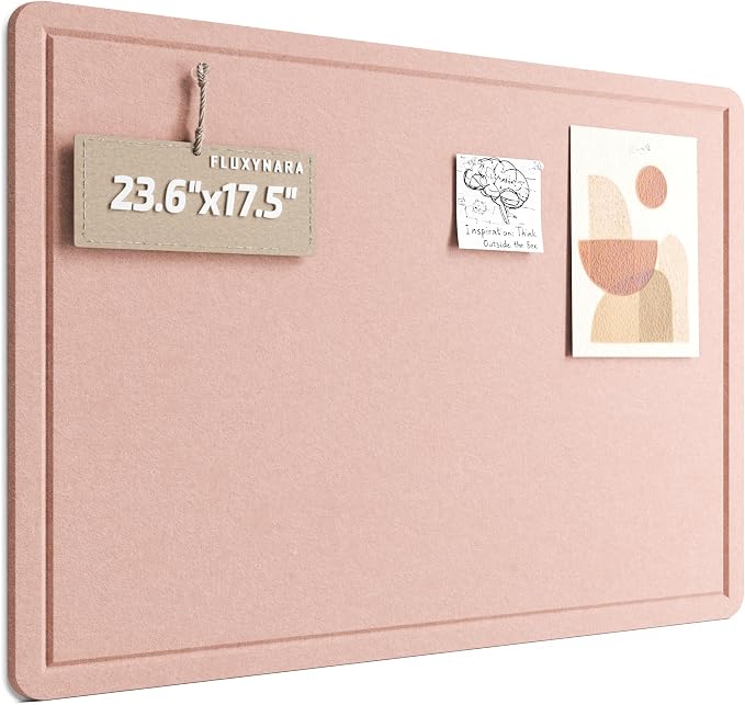 Fluxynara Bulletin Board, 23.6" x 17.5" Cork Board Alternative by FLUXYNARA