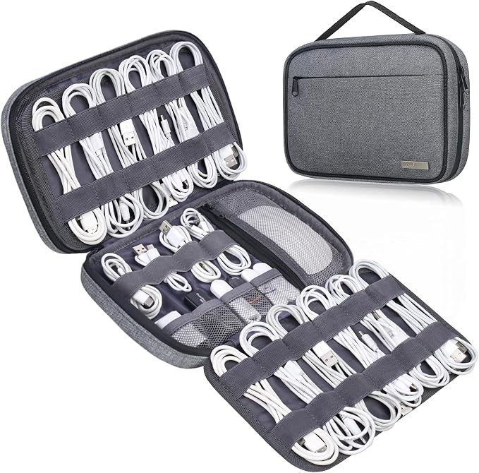 Lacdo Cord Organizer Travel, Cable Organizer Bag Case, Portable Electronics by Lacdo