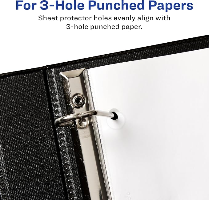 Avery Diamond Clear Page-Size Sheet Protectors, Pre-Punched - Image 2