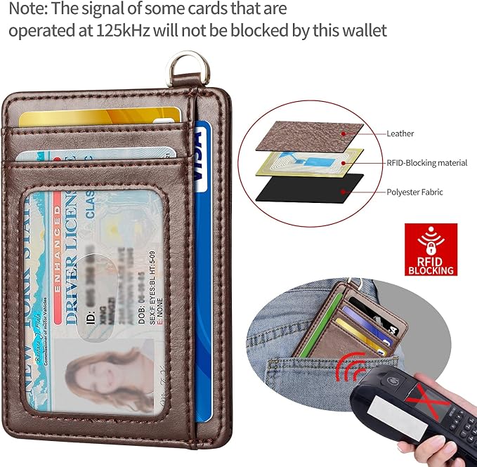 Slim Minimalist Front Pocket Wallet, RFID Blocking Credit Card Holder Wallet - Image 4