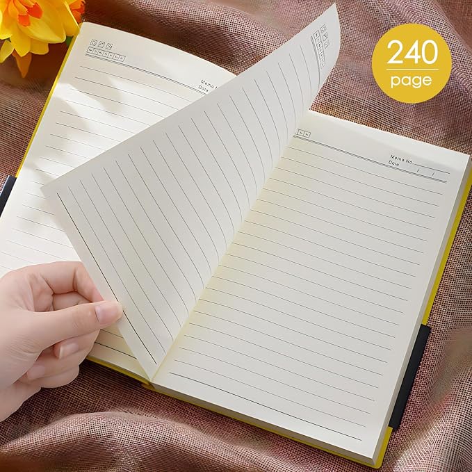 ipoul Soft Cover Notebook, A5 Journal, Wide Ruled Journal, PU Leather Softcover - Image 4