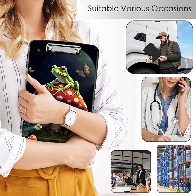 Clipboard with Storage, Office Supplies Nursing Clipboards Folder with Pen - Image 4