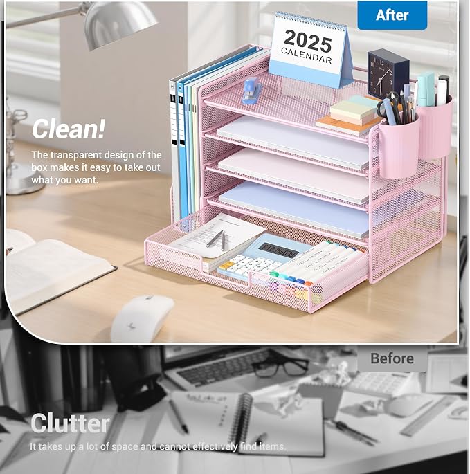 OPNICE Desk Organizer, 5-Tier Paper File Organizer - Image 5