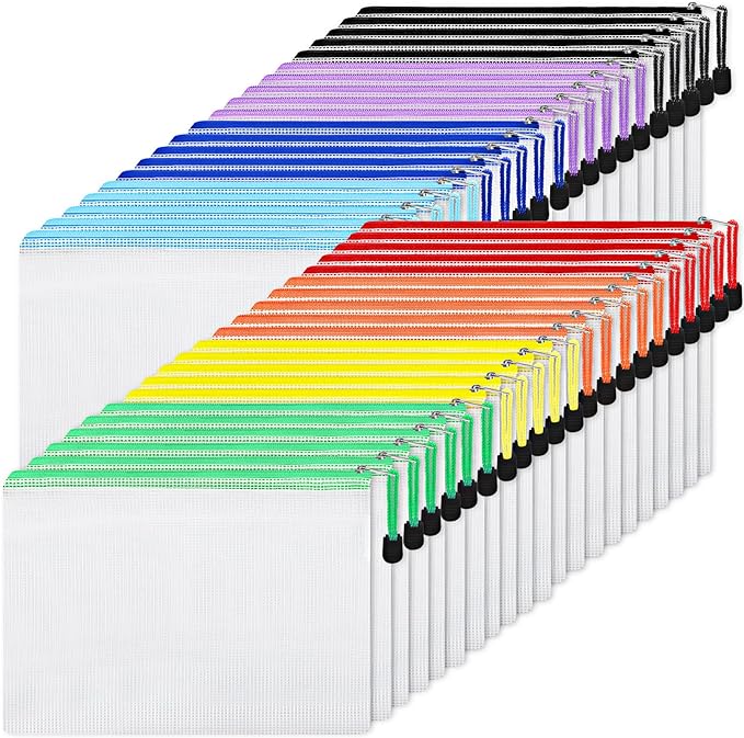 EOOUT 56pcs Mesh Zipper Pouch Zipper Bag, Durable Pouches by EOOUT