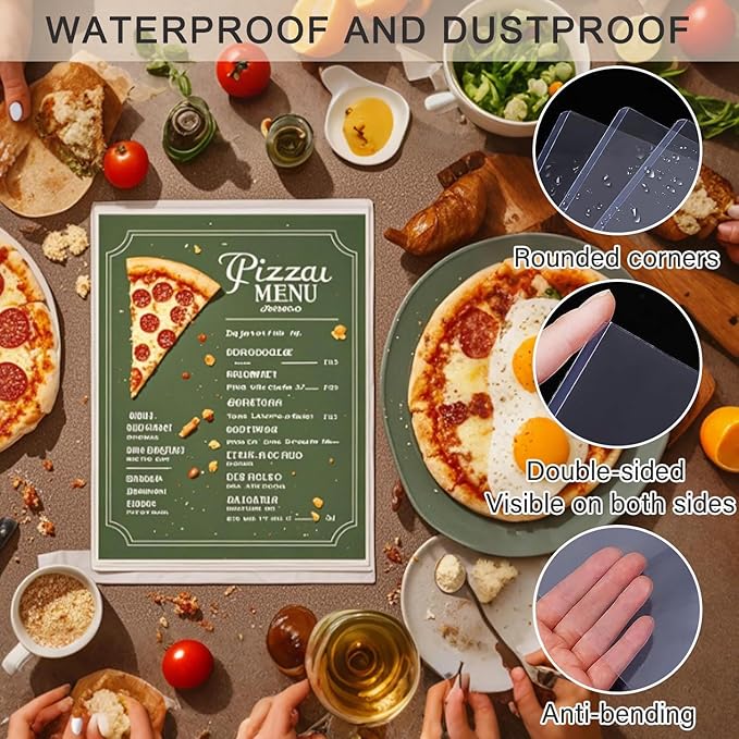 12-Pack 8.5" x 11" Rigid Print Protectors, Transparent Hard Plastic Page Sheet - Image 4