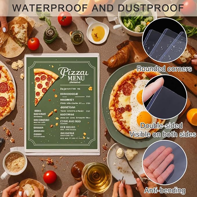 6-Pack 8.5" x 11" Rigid Print Protectors, Transparent Hard Plastic Page Sheet - Image 4