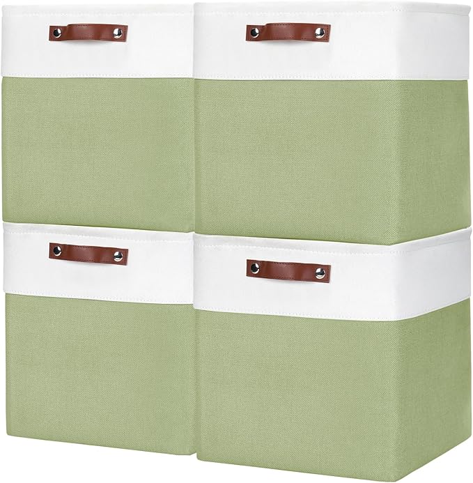 Bagnizer 13x13 Cube Storage Bins, Collapsible Fabric Storage Box, 4 Pack Closet by Bagnizer