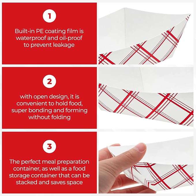 Paper Food Trays Boats | 2 Lb. - Image 3