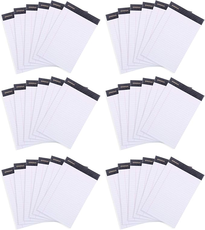 Mintra Office Legal Pads, ((xPremium, 5in x 8in, Narrow (White), 36pk (6-6pks))-DeskLoop Office