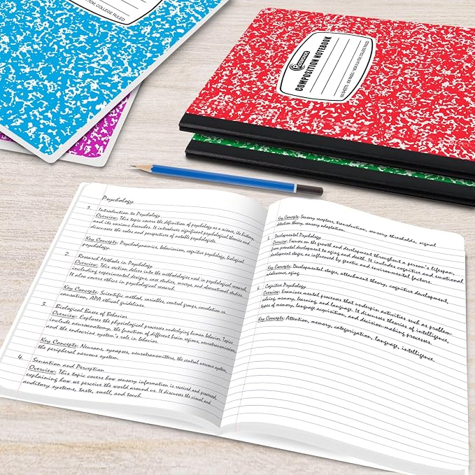 Rosmonde 50 Pack, Bulk Composition Notebooks, College Ruled Notebook, 200 Pages - Image 7