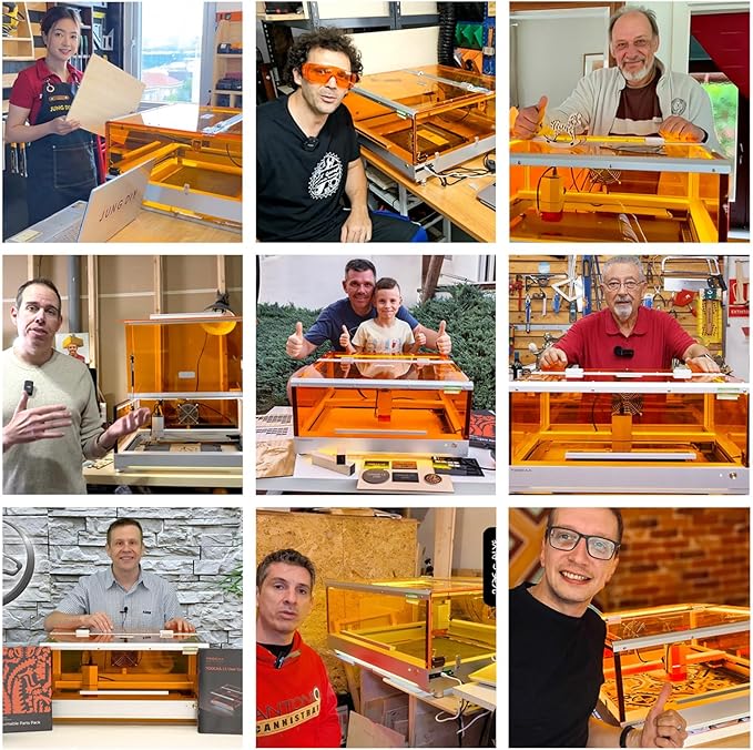 TOOCAA 20W Laser Engraver with Air Assist, No-Charge Software, Laser Cutter and Engraver Machine with Enclosure,Status Atmosphere Light for Tumblers Wood Metal Acrylic-DeskLoop Office