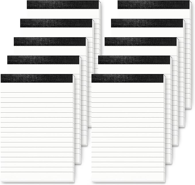 10 Pack Notepad Small Lined Writing Notepads 4 x 6 Inch Memo Pads Refills Paper by Aidunmis