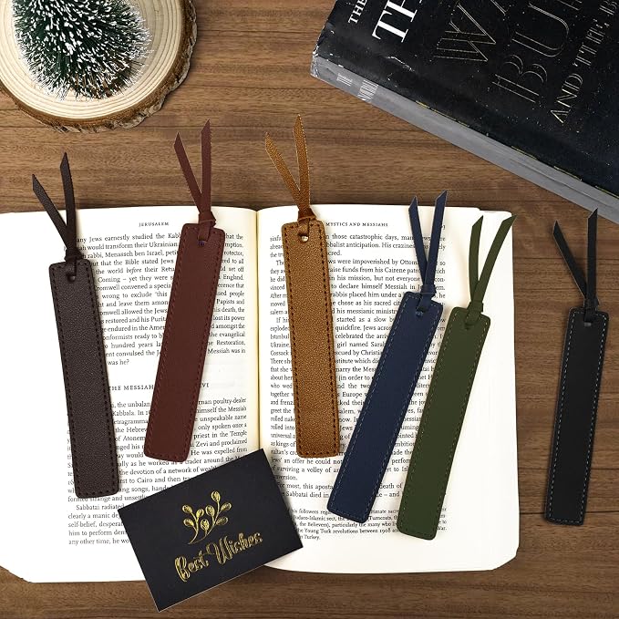 MIXVOVA 6 Pcs Leather Bookmark - Image 7