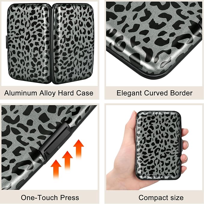 ELFISH Mini RFID Aluminum Wallet Credit Cards Holder Business Card Case Metal - Image 3