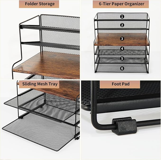 OPNICE 6-Tier Letter Tray Paper Organizer, Desk Organizers and Accessories - Image 5