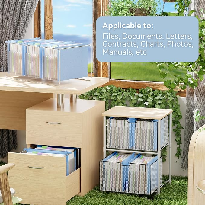 ANSOOK Letter Size Hanging File Folders, Expandable 7 Accordion Pockets - Image 5