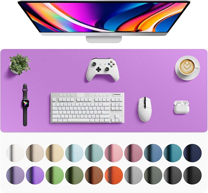 Aothia Faux Leather Desk Mat by AothiaSimpleNaturalUnique