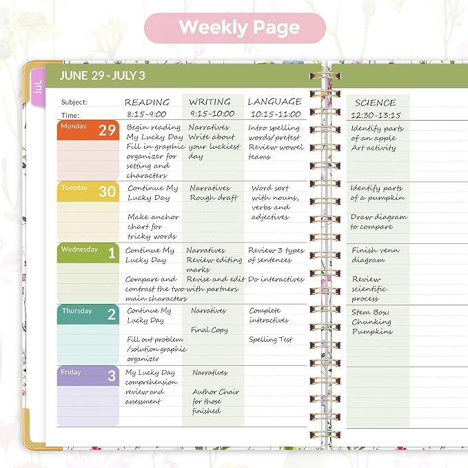 SKYDUE Teacher Planner 2026-2027 Academic Year, 8.5" x 11" Deluxe Teacher - Image 5