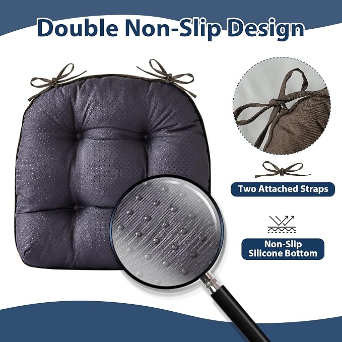 IASEAHK Chair Cushions for Dining Chairs, Seat Cushions for Kitchen Chairs - Image 4