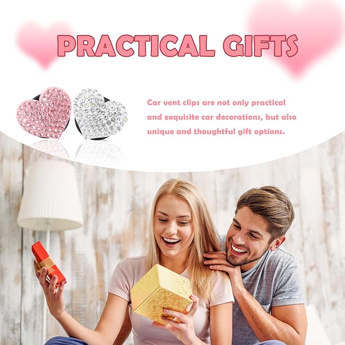 4PCS Heart-Shaped Car Vent Clips - Image 7