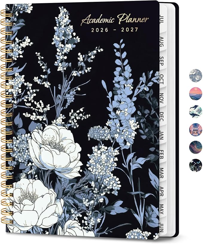 Planner 2026-2027, Hardcover Monthly and Weekly Academic Planner July 2026 by Zotia