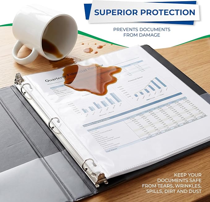 Samsill 50 Pack Sheet Protectors, 8.5x11 Inch Page Protectors - Image 4