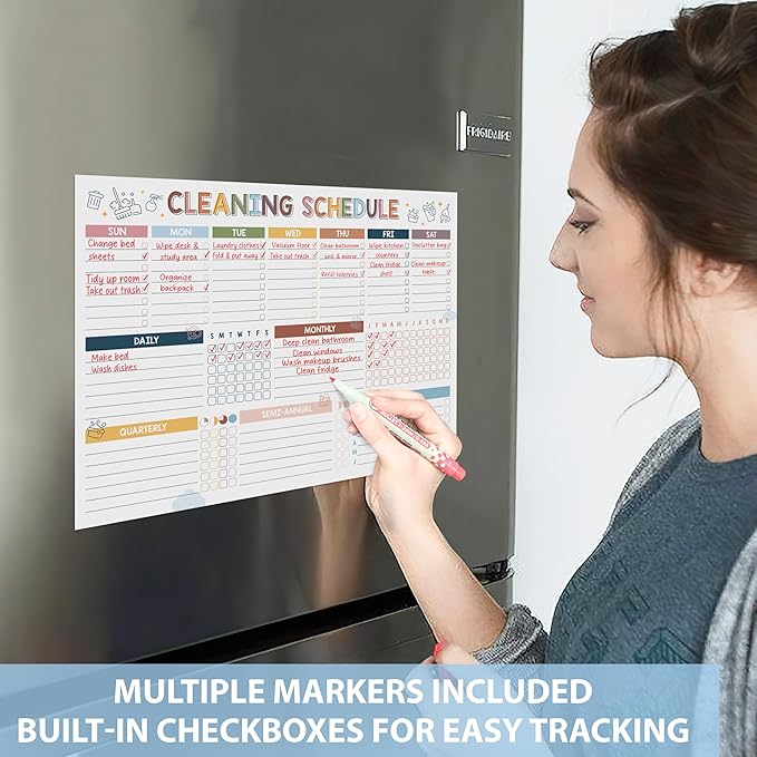 Magnetic Cleaning Schedule and Checklist Dry Erase Board - Image 3