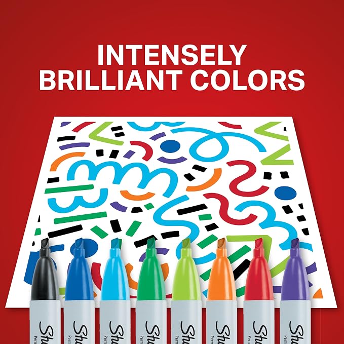 Sharpie Permanent Chisel Tip Marker Set, Poster Markers - Image 4