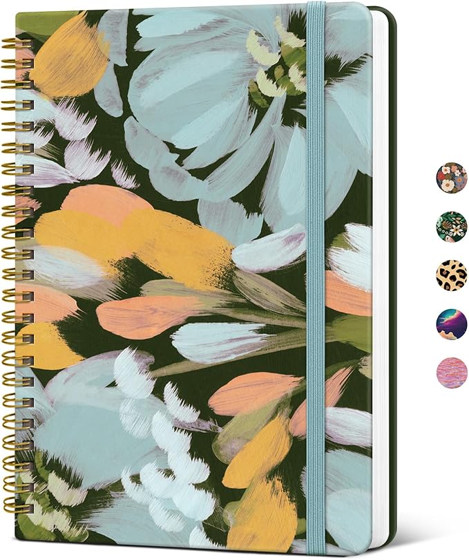 Taja Lined Spiral Journal Notebook by Taja