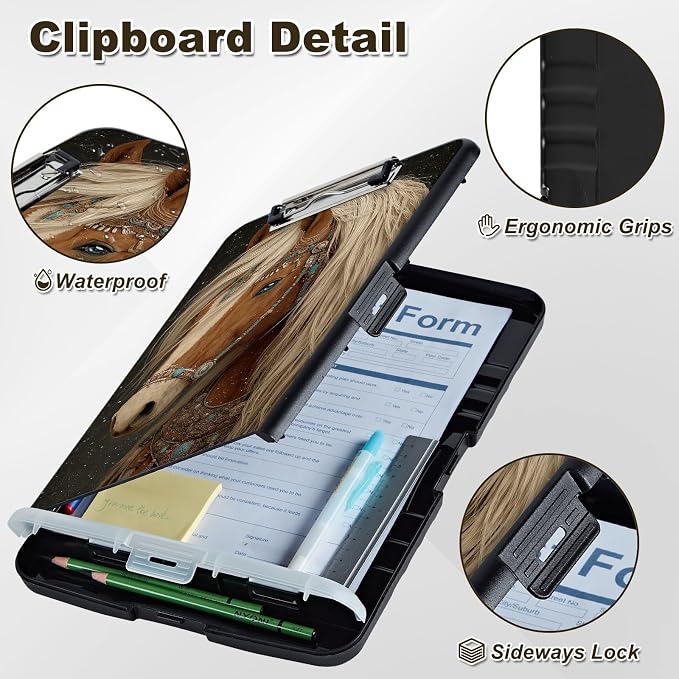 Clipboard with Storage, Nursing Clip Board 8.5 x 11 Storage Organization Box - Image 5