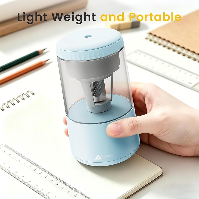 SUNZO Electric Pencil Sharpener, Fully Automatic Sharpener - Image 5